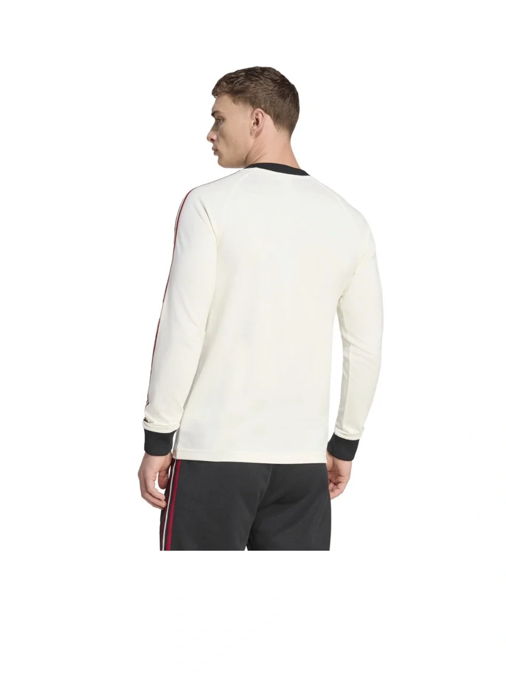 🥷🏿 adidas Adult Manchester United Off-White 2025 Home Long Sleeve Shirt